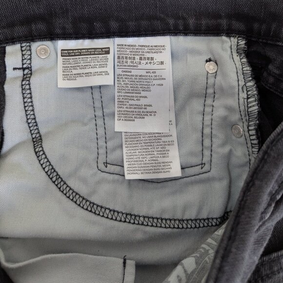 Levi’s 505 Men’s Regular Fit Black Jeans W36 L30 - Picture 15 of 16